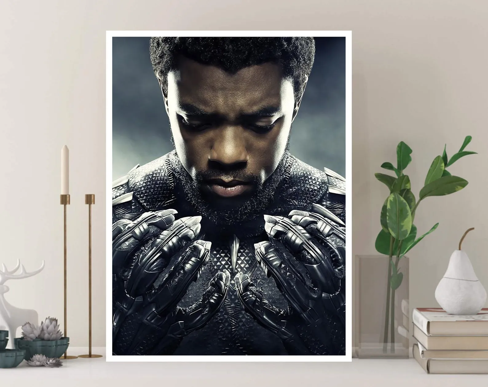 Chadwick Boseman Poster, Black Panther Canvas Rolls, Custom Canvas, Home decor, Wall Hanging, Hollywood Actor Chadwick Boseman Poster