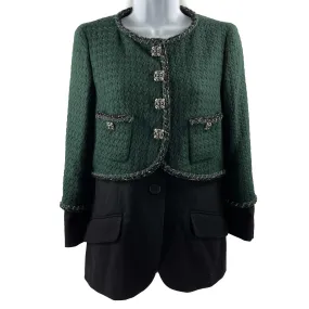 CHANEL - 2011 11A Runway Tweed Gripoix Button CC Layered Blazer Jacket 38 US 8