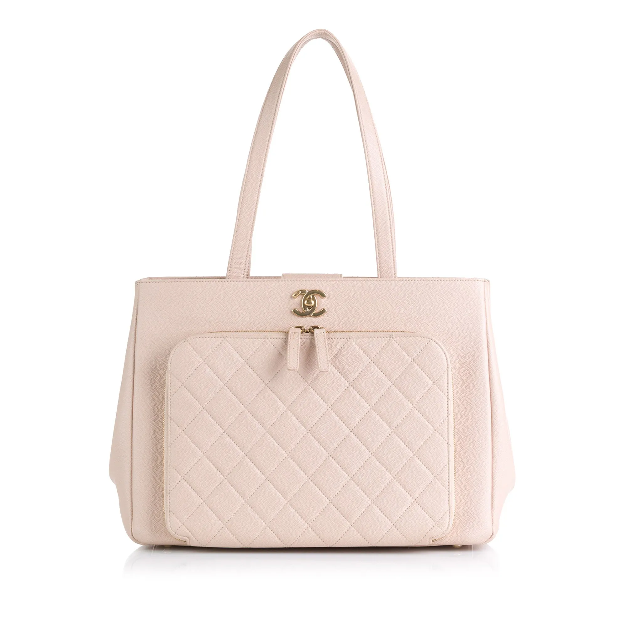 Chanel Business Affinity Tote Bag pink Caviar gold