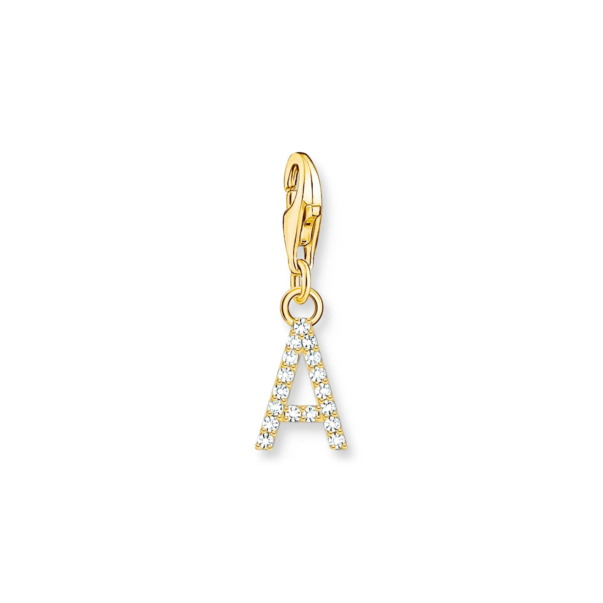 Charm Pendant letter A gold plated