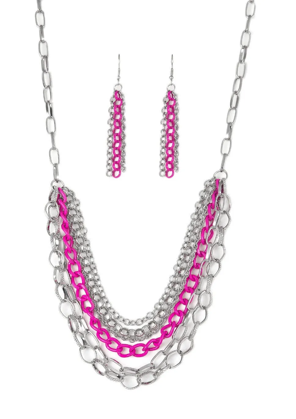  Color Bomb Pink Necklace Set