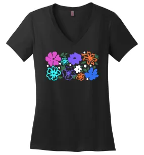 Colorful Flowers V-necks