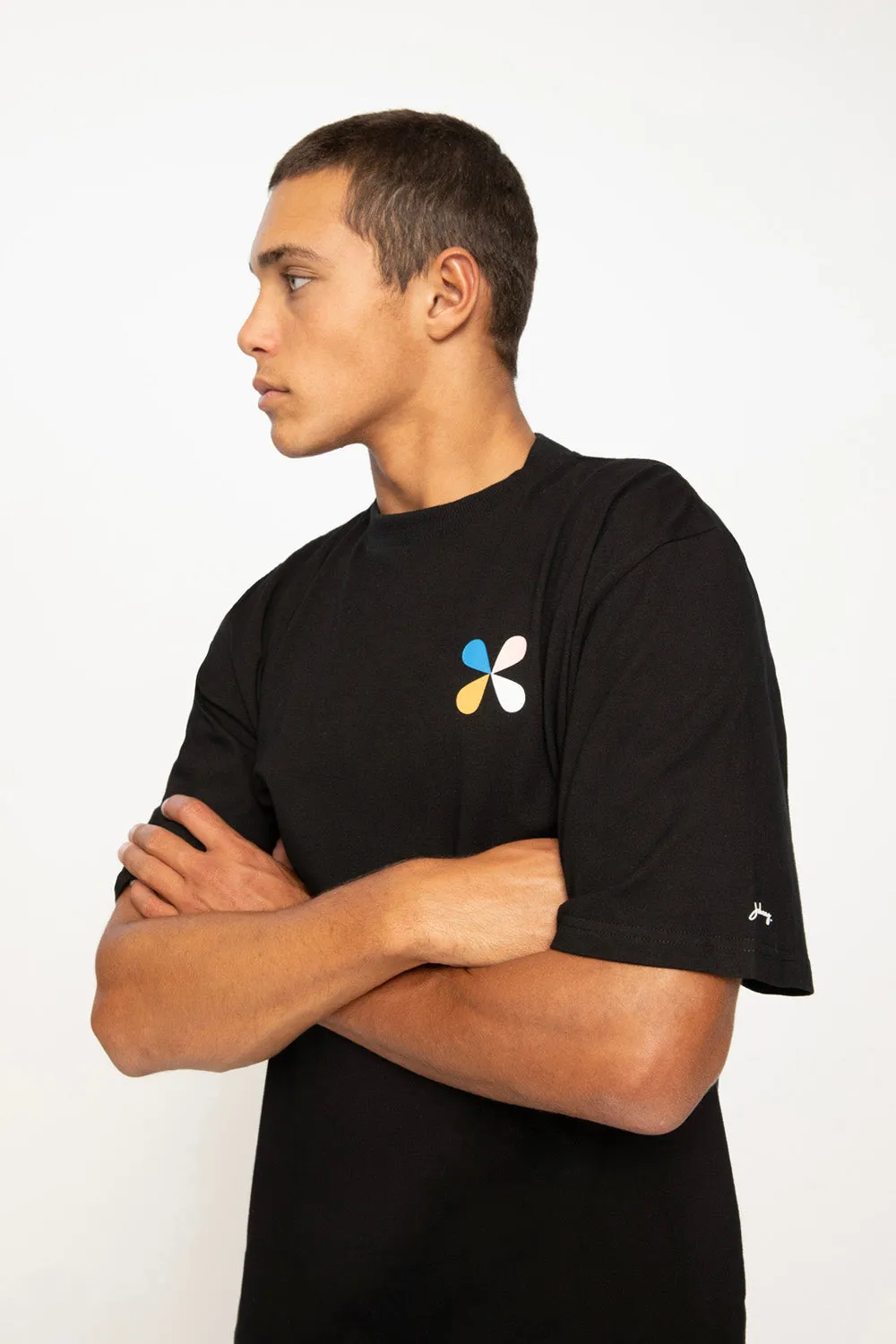 Conrad Geo Box Tee - Black