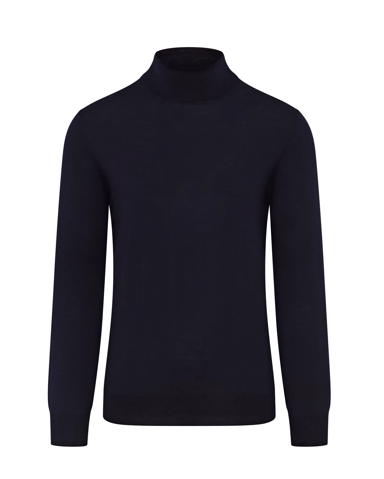 Corneliani Extra Fine Long Sleeve Roll Neck Knitted Jumper (Navy)