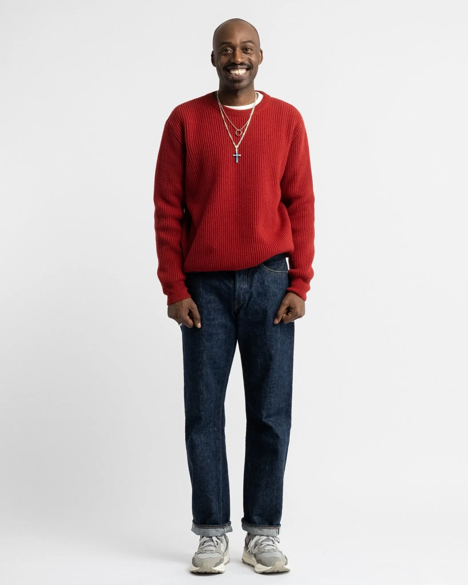 Crewneck Long Sleeve Cashmere Cherry