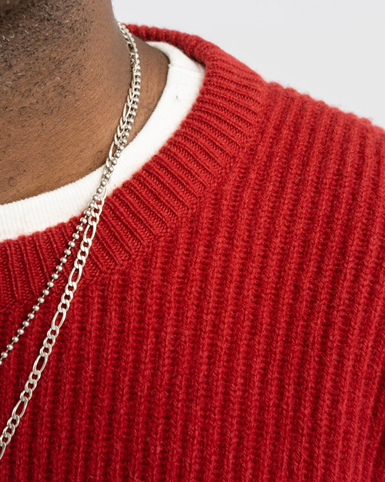 Crewneck Long Sleeve Cashmere Cherry