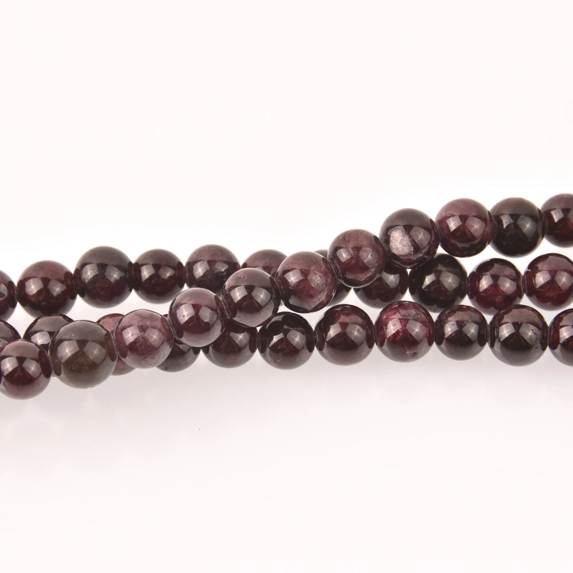 Dark Garnet Half Strand, Round Gemstone Beads, 8 long gem0826