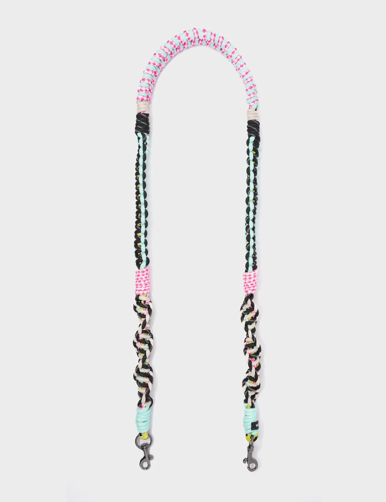 Detachable Shoulder Strap - Mint and Pink Handwoven Paracord