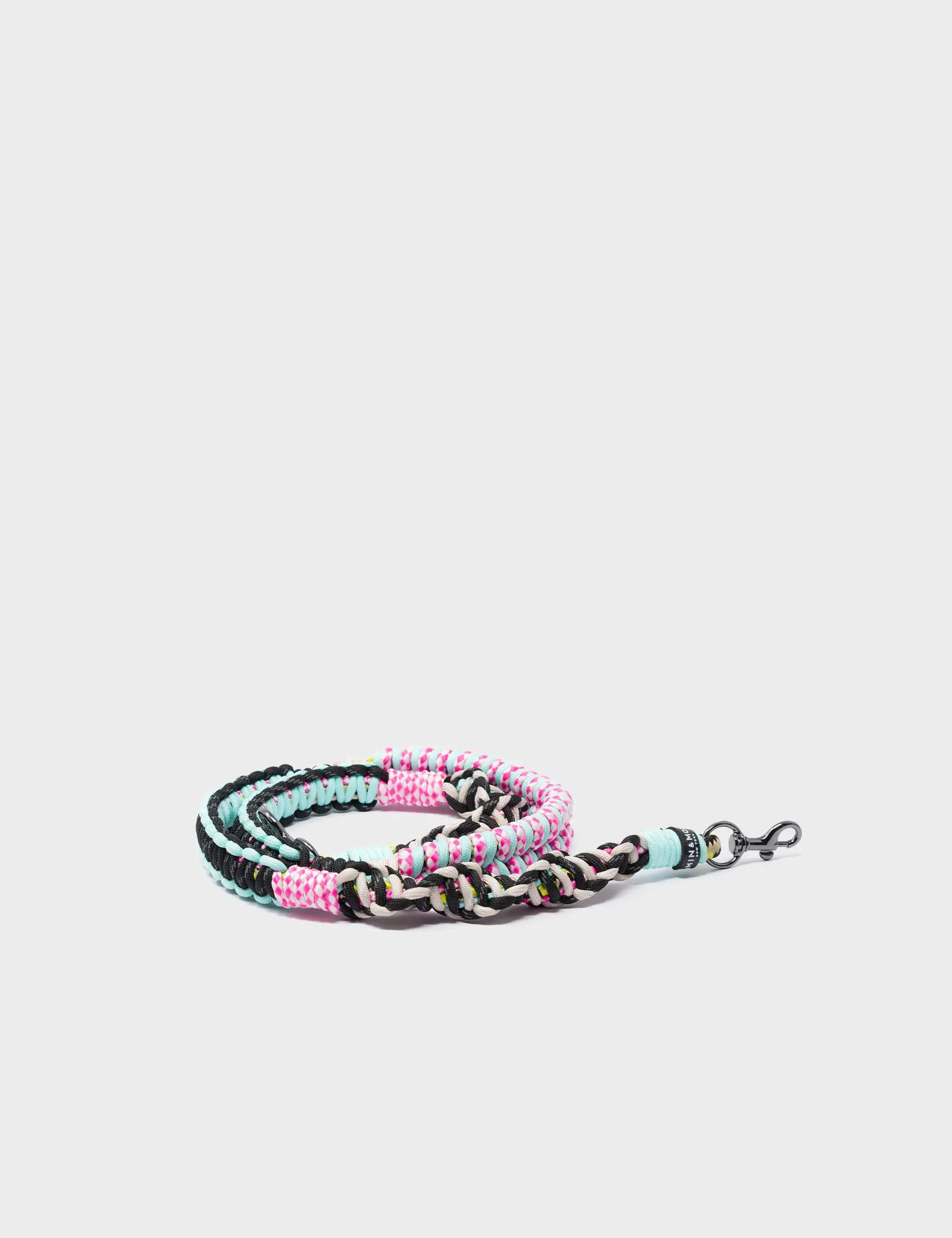 Detachable Shoulder Strap - Mint and Pink Handwoven Paracord