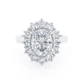 DIANA - Iconic Oval Diamond 18k White Gold Engagement Ring