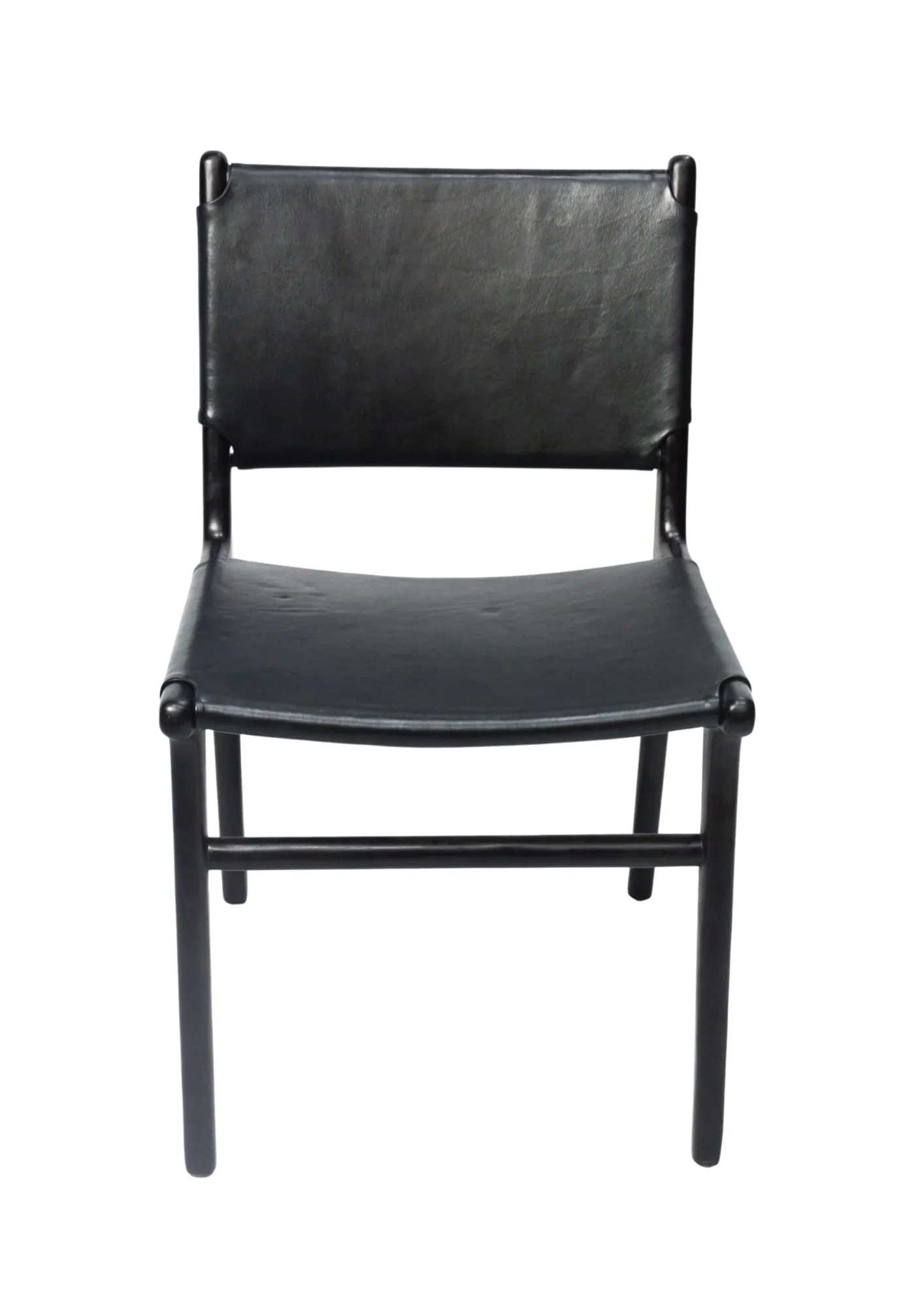 Dining Chair Flat - Black with Black Teak PRE ORDER