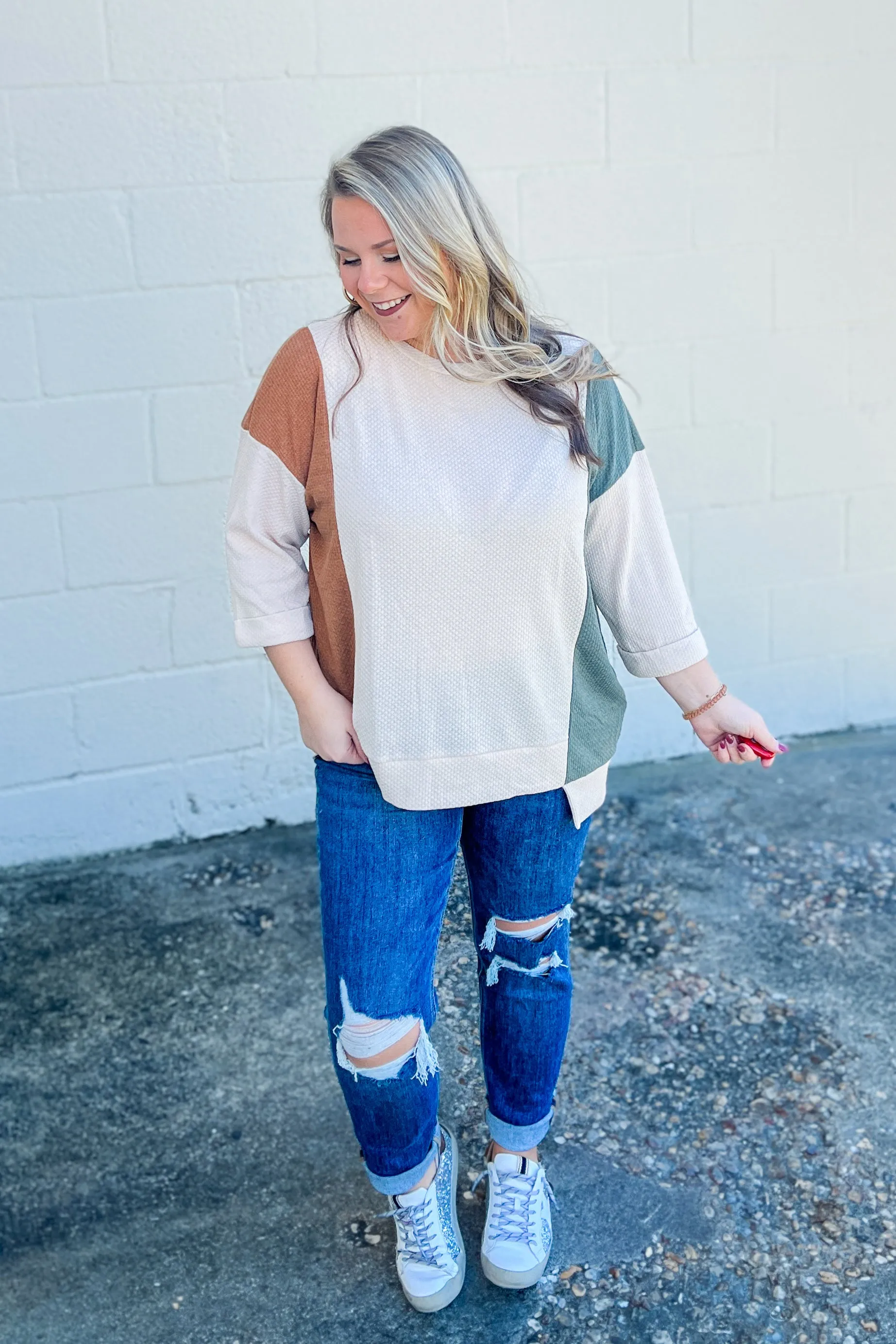 Dream A Little Dream Color Block Top