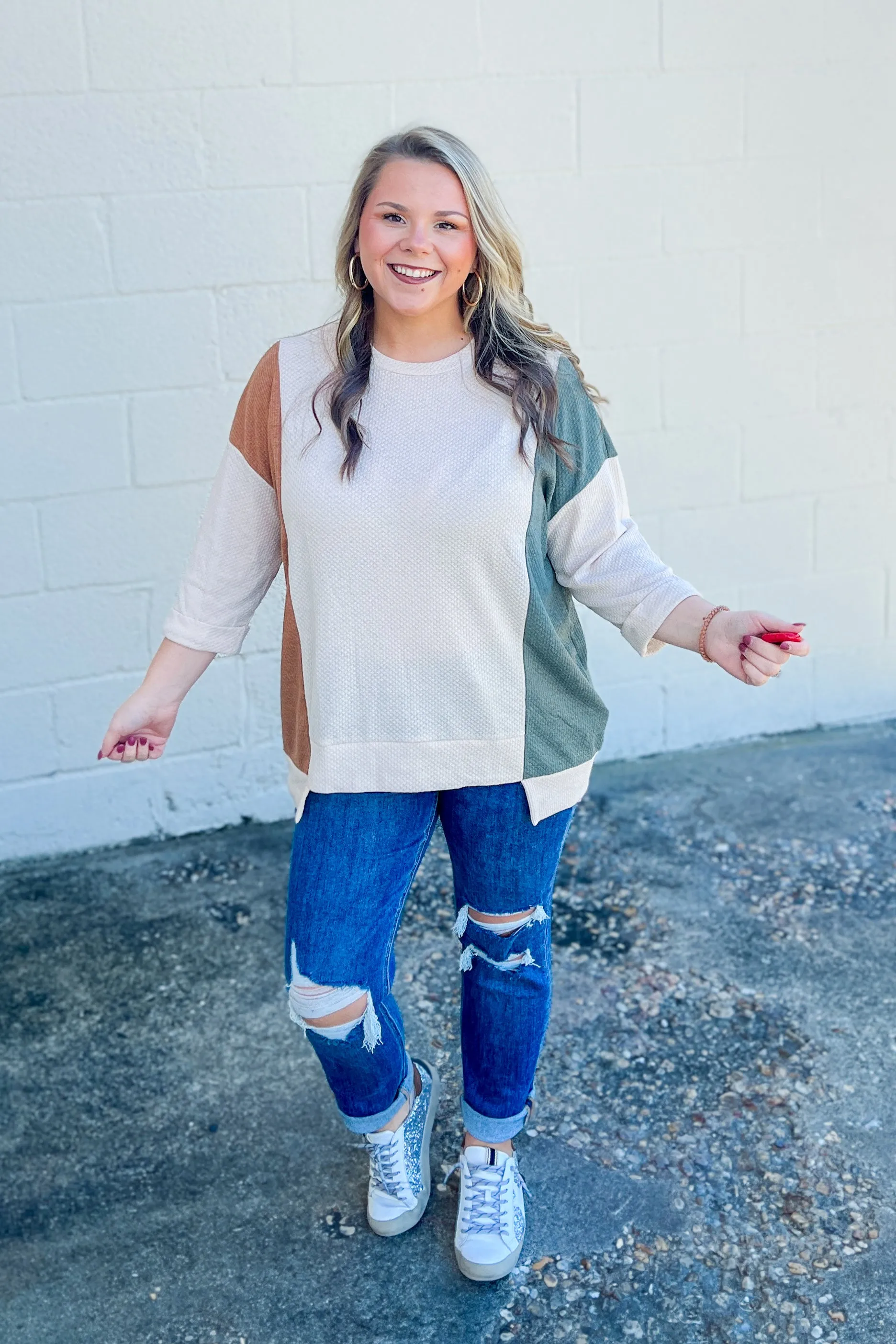 Dream A Little Dream Color Block Top