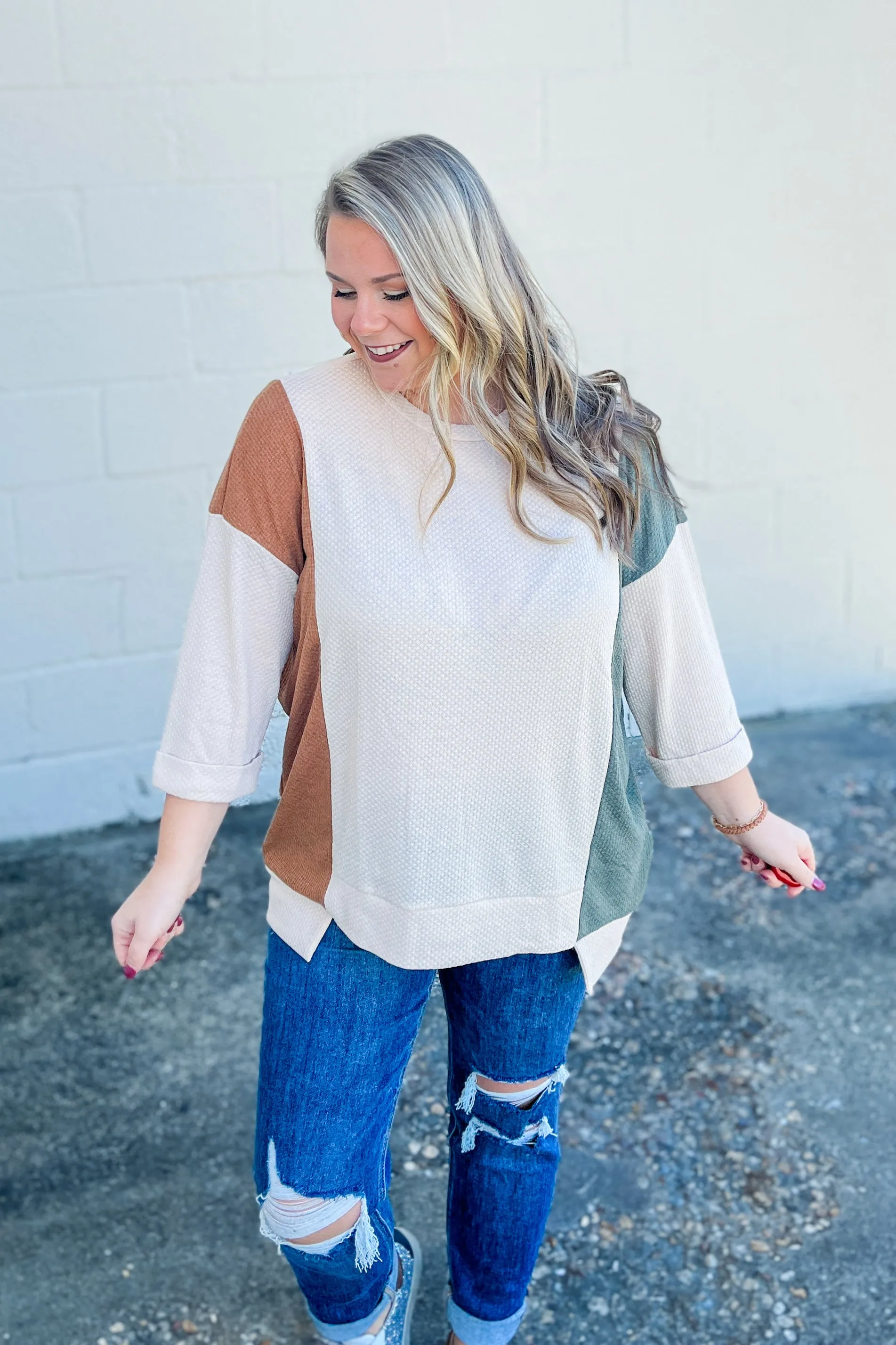 Dream A Little Dream Color Block Top