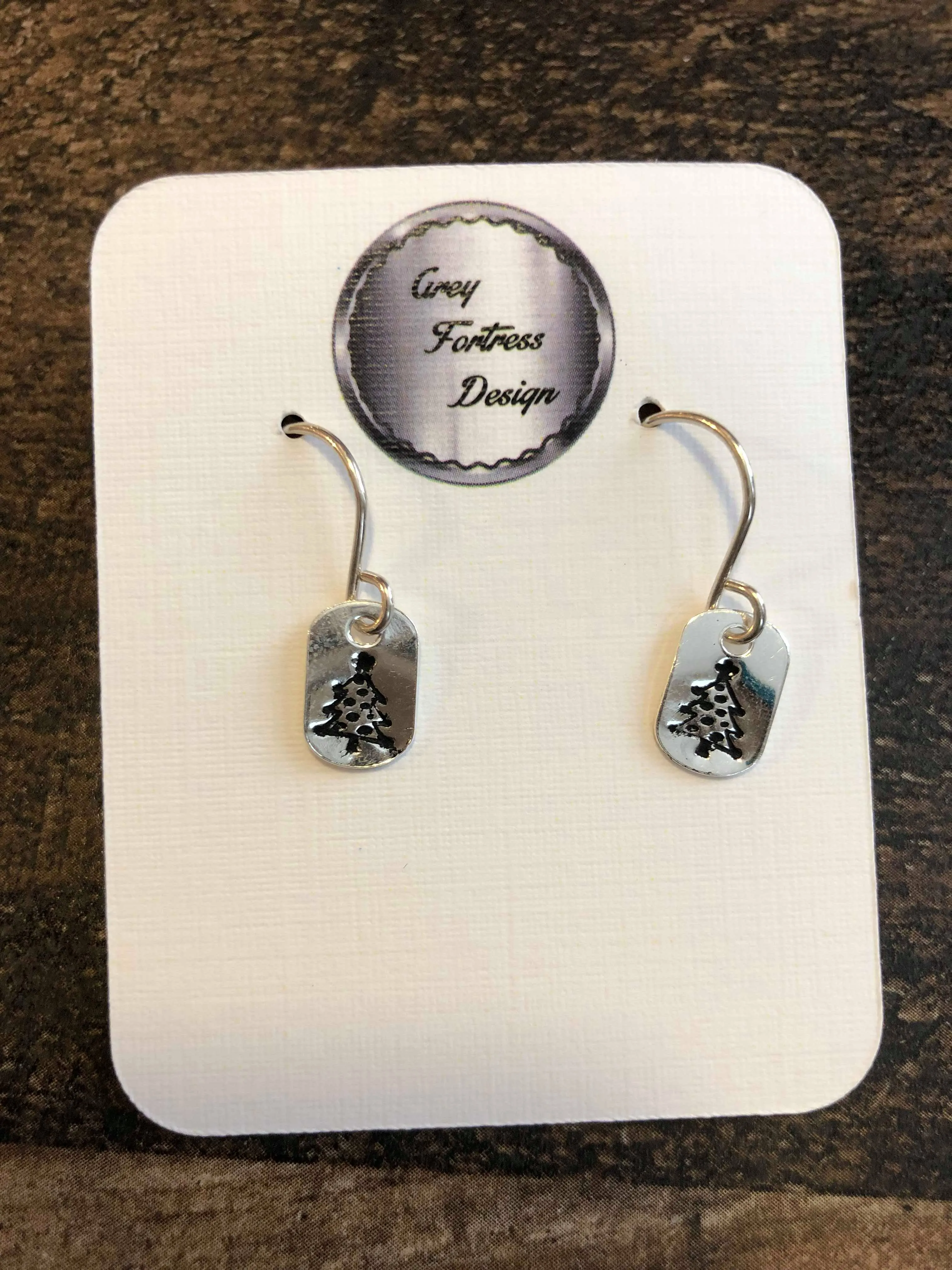 Earrings - Sterling Silver Christmas Tree