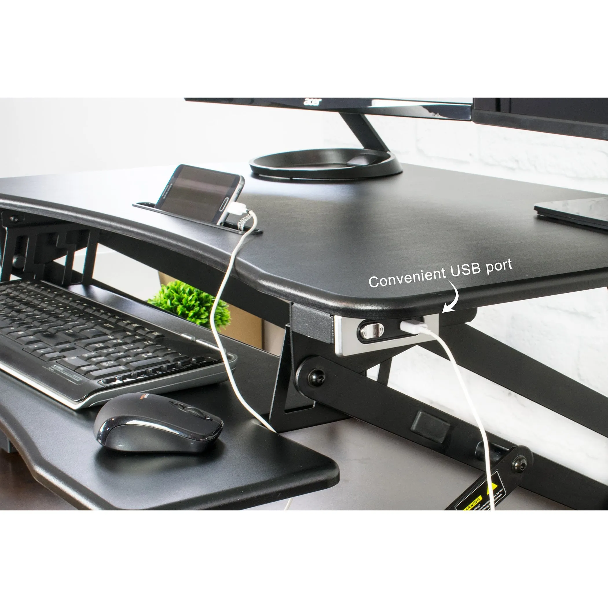 Electric Height Adjustable Standing Desk Converter (36")