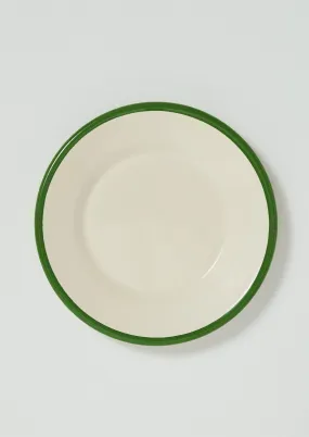 Enamel Plate | Cream/Leaf