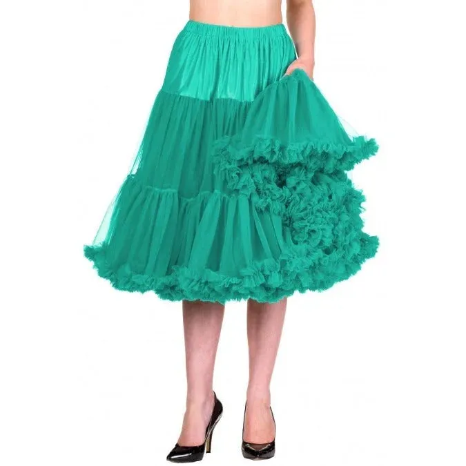 EXTRA LONG Full Emerald Green Net Vintage Rockabilly 50s Petticoat Skirt