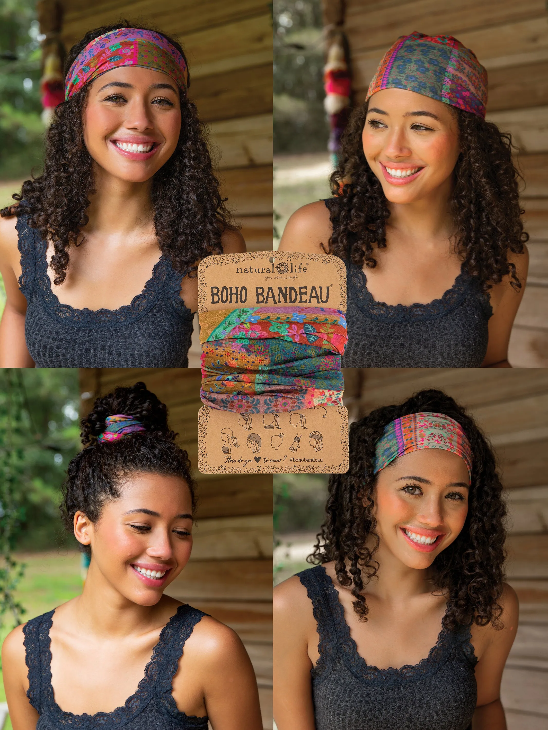 Full Boho Bandeau® Headband - Multi Patchwork