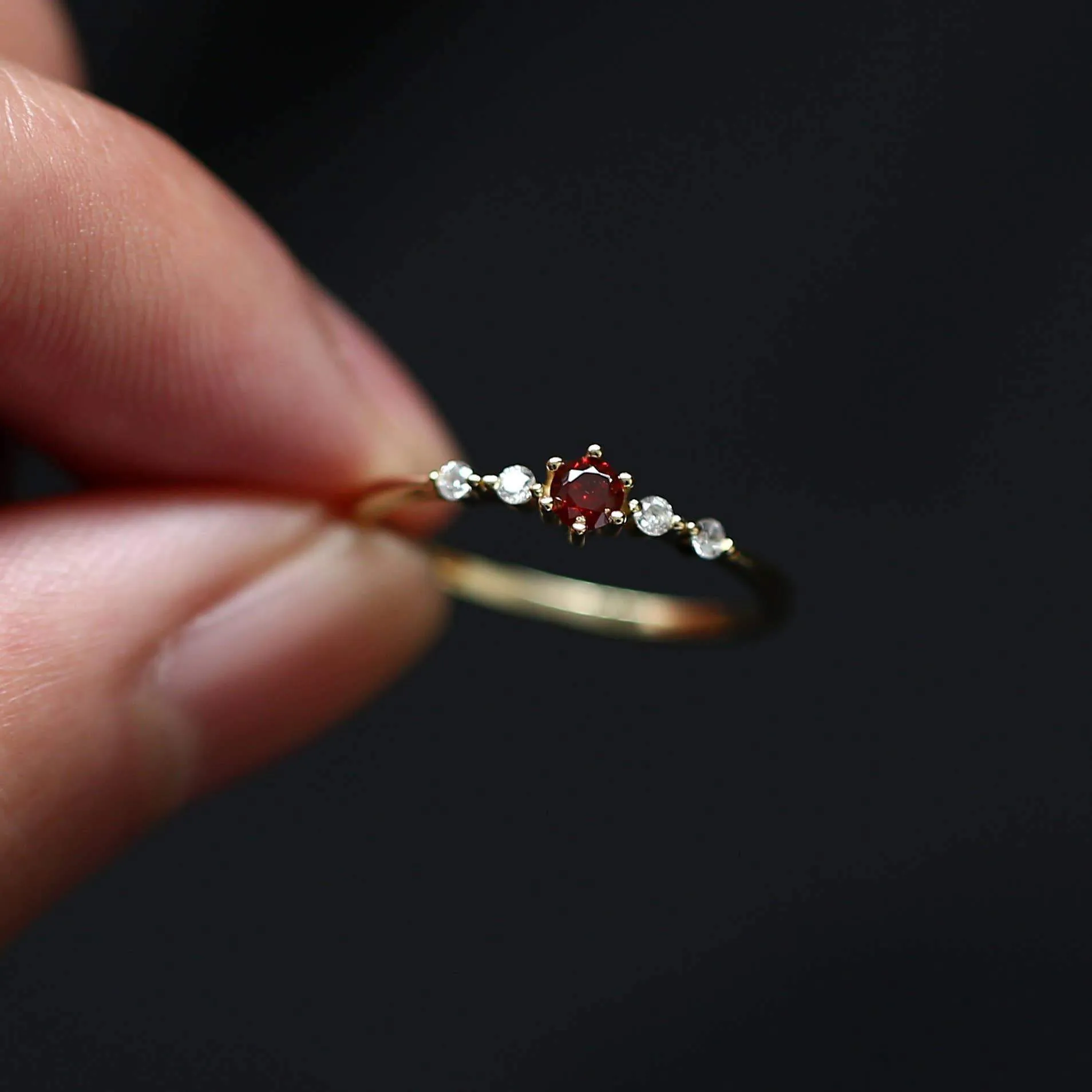 Garnet Stackable Ring