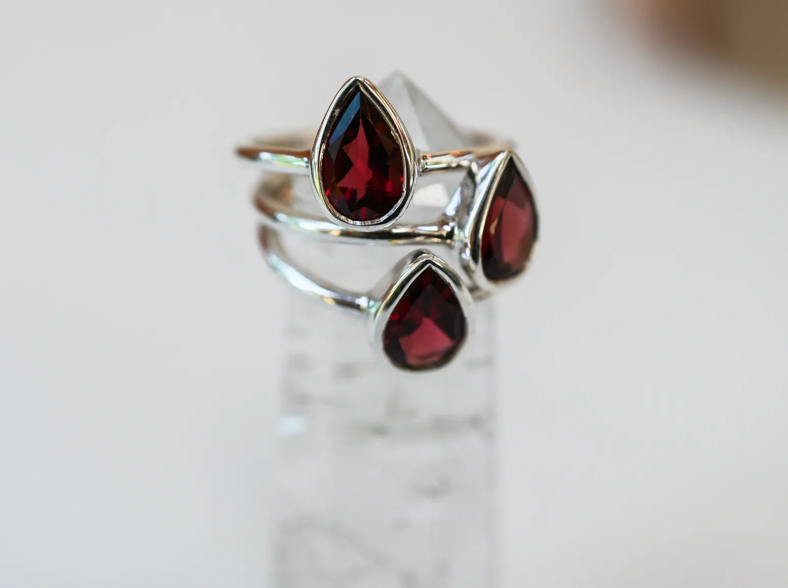 Garnet Wild at Birth Ring - January