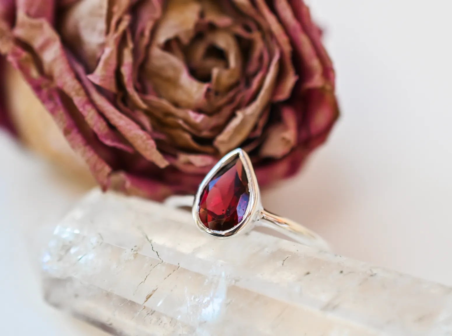 Garnet Wild at Birth Ring - January