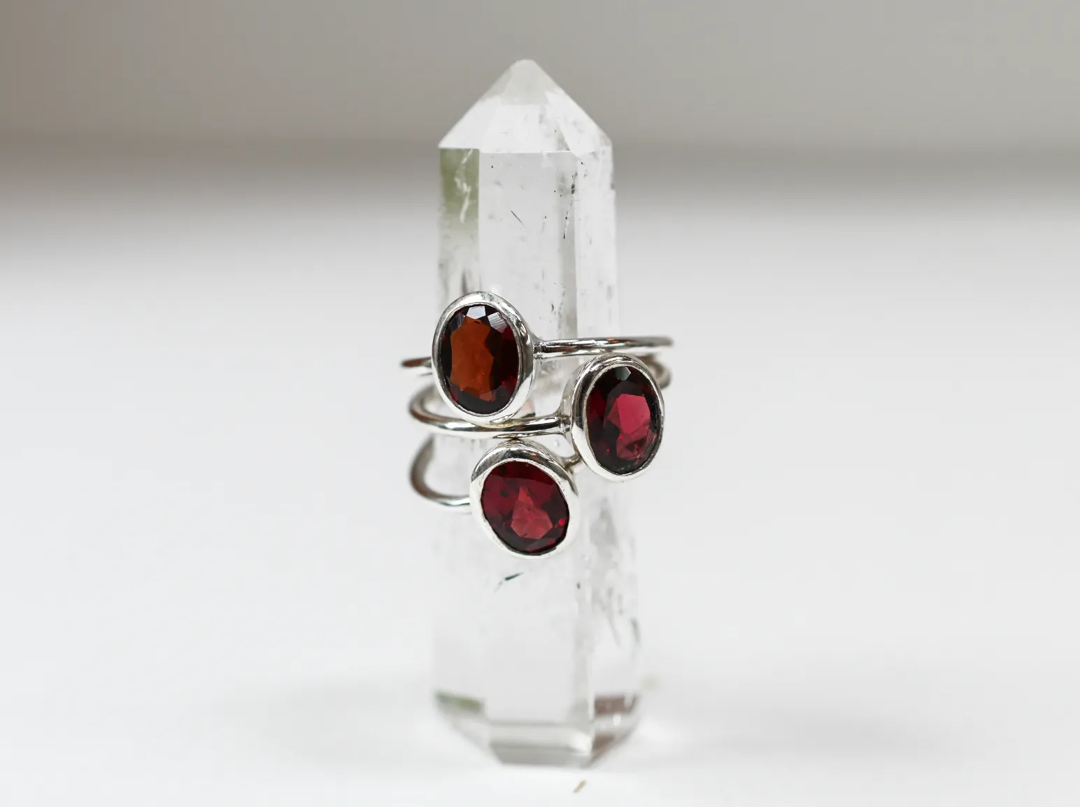 Garnet Wild at Birth Ring - January