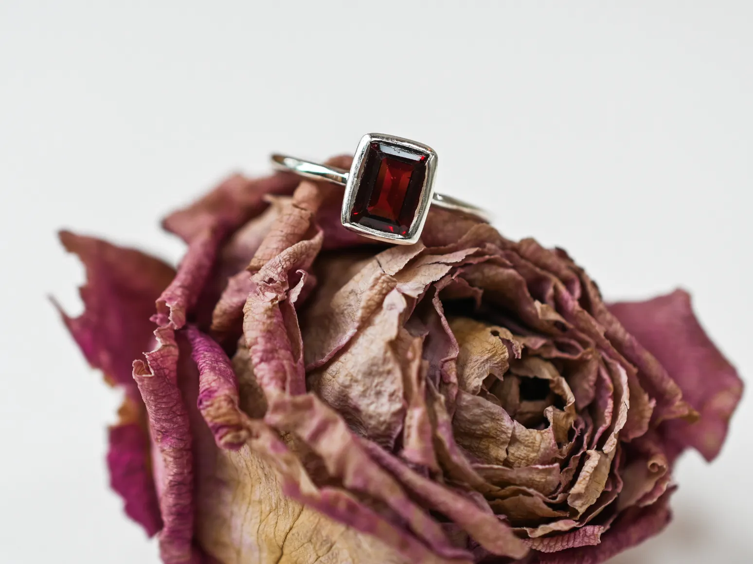 Garnet Wild at Birth Ring - January