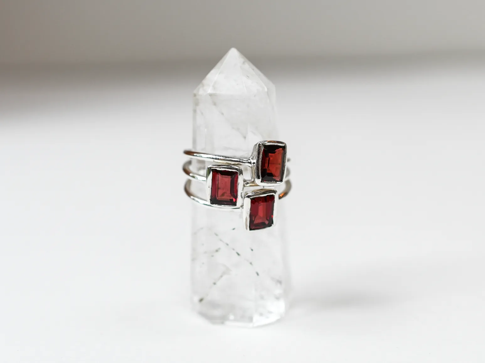 Garnet Wild at Birth Ring - January