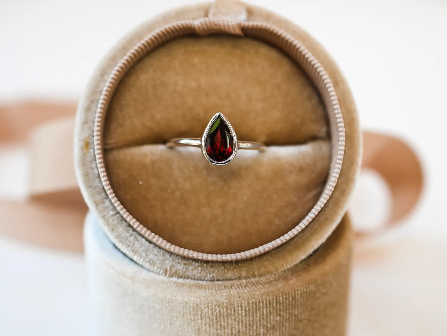 Garnet Wild at Birth Ring - January