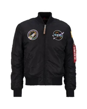 Giacca Uomo Alpha Industries Bomber MA-1 VF Nasa Black Lilac