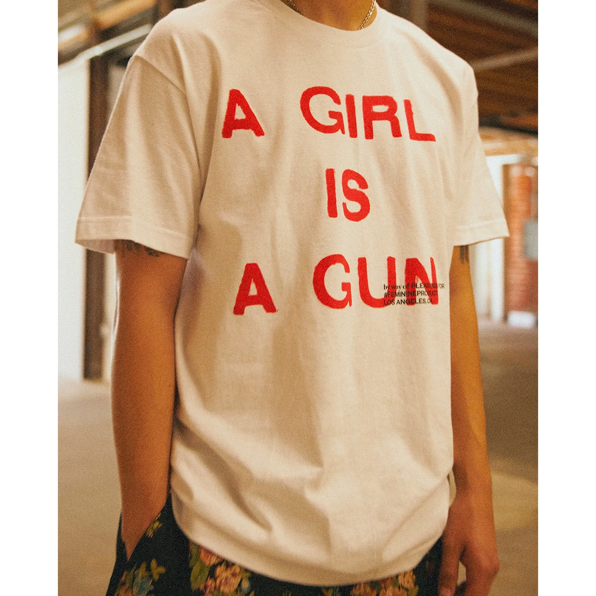 Girl Is A Gun Tee (White)