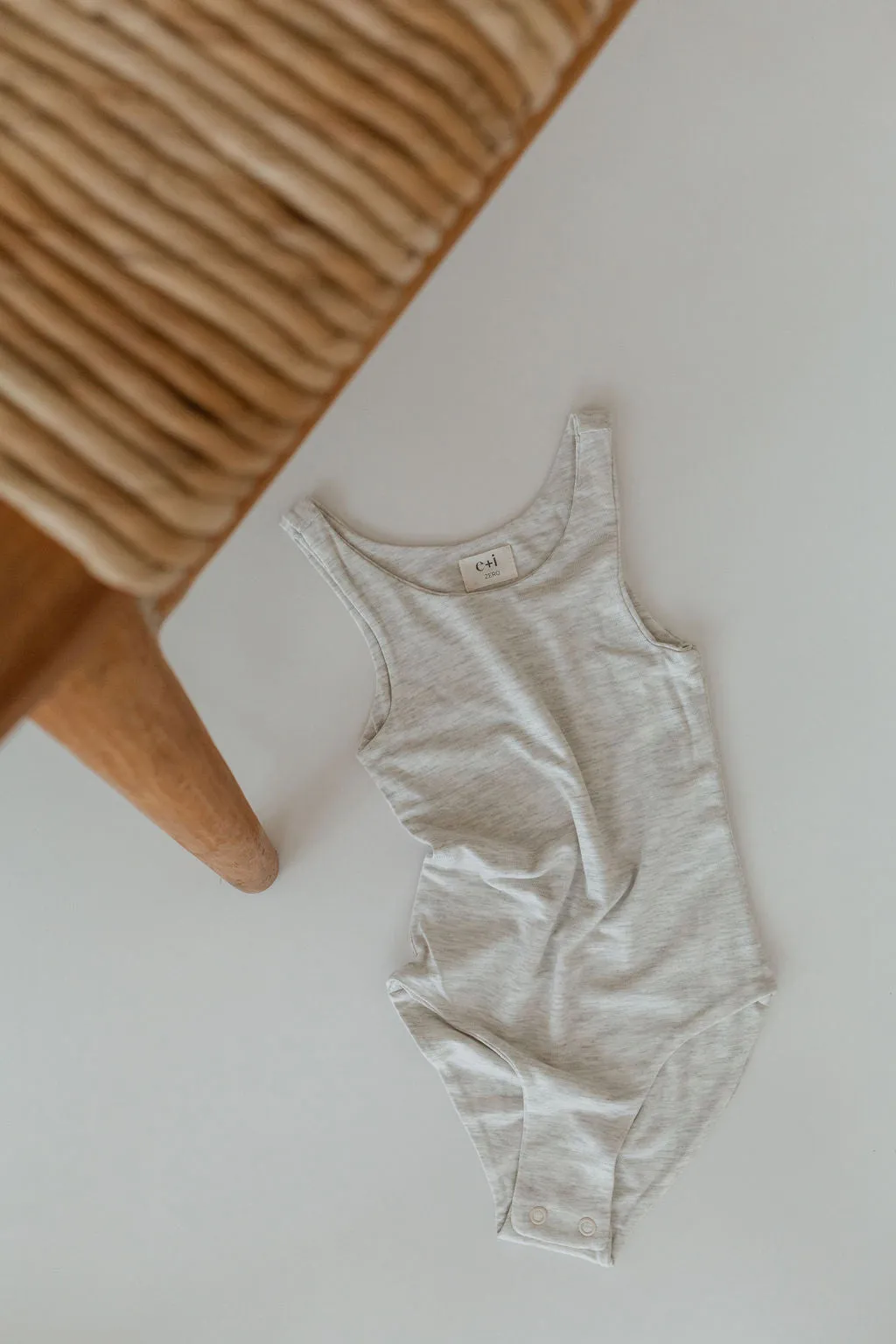 Girls Tank Leotard - Marle Grey Bamboo Jersey