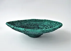 Green coil palm leaf platter, Fruit plate