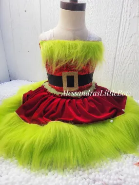 Grinchmas Santa Whimsical Romper