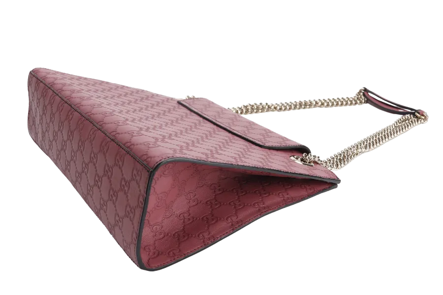 GUCCI EMILY CHAIN SHOULDER BAG (295403 525040 ) LARGE PINK GUCCISSIMA GOLD HARDWARE WITH DUST COVER