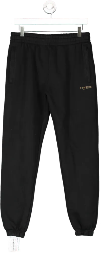 GYM KING Black Established Jogger UK S