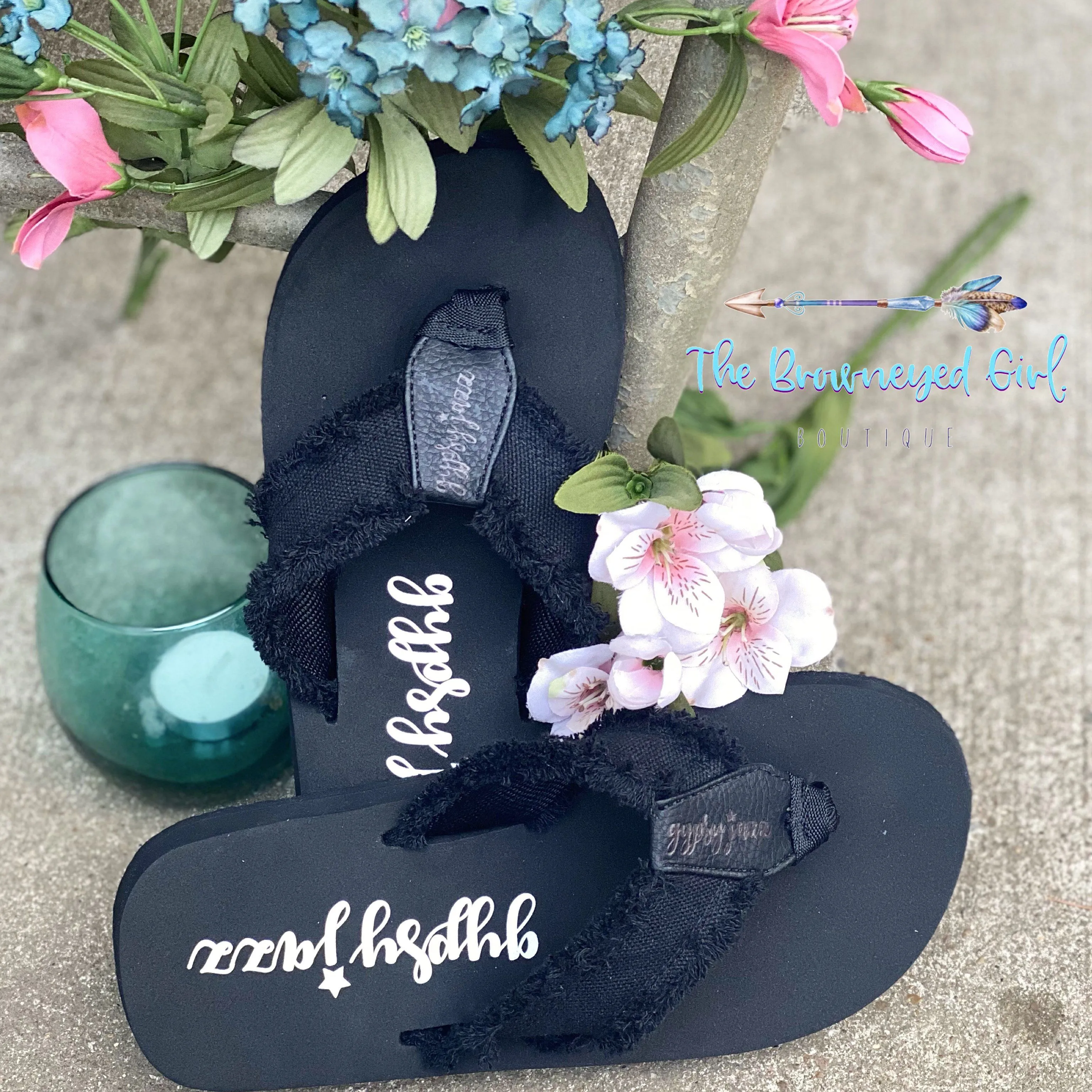 Gypsy Jazz Flip Flops Black