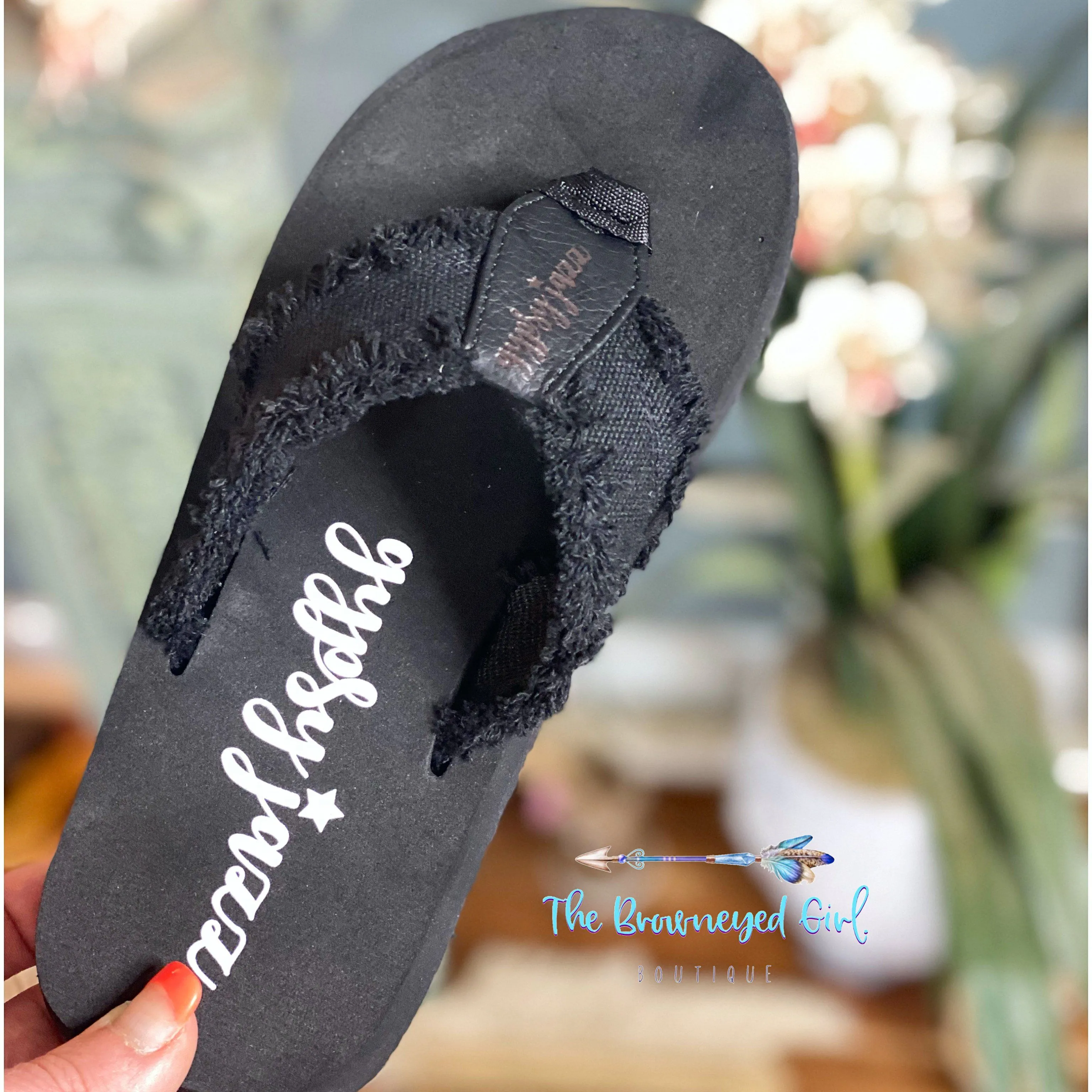 Gypsy Jazz Flip Flops Black