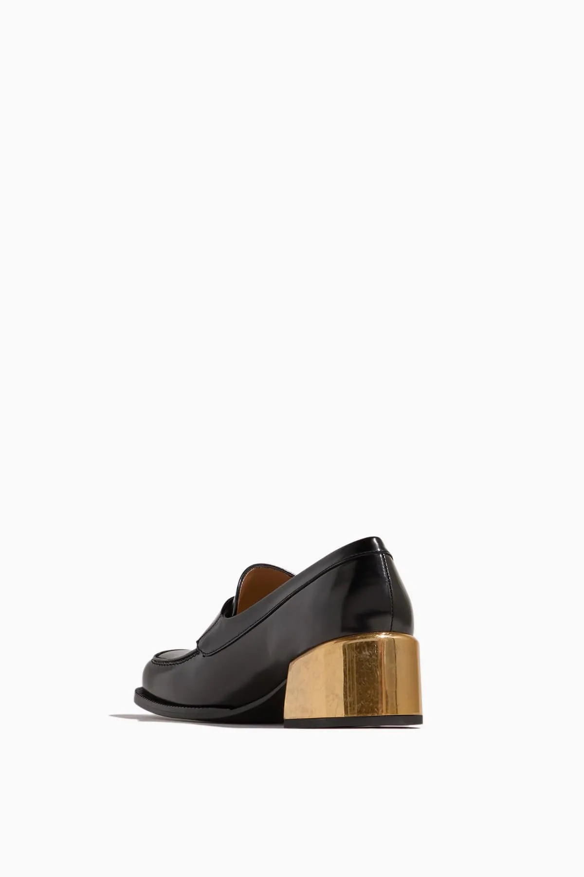 Heeled Loafer in Black