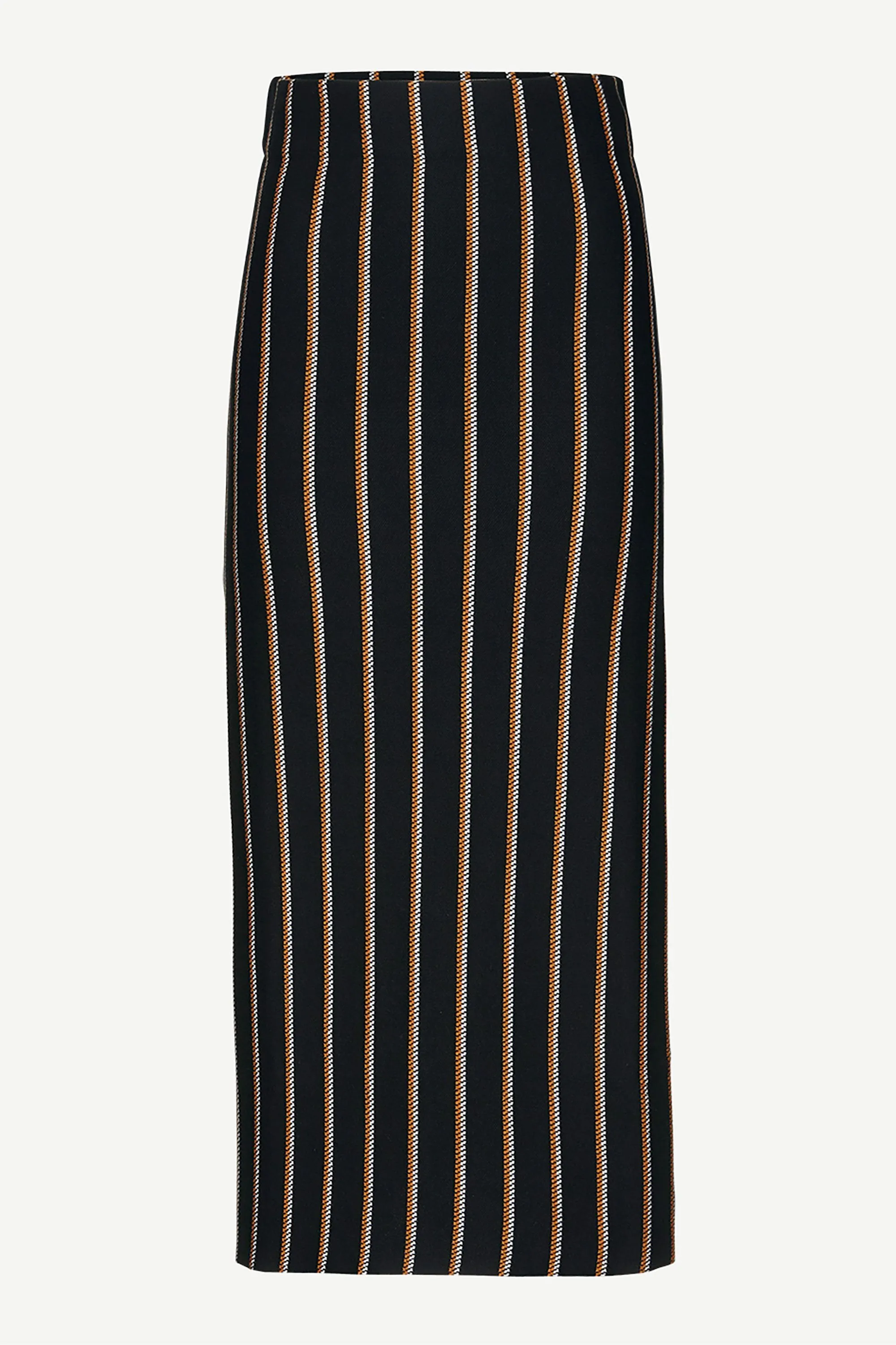 iva skirt <br> black & vertical stripes <br> by ARMEDANGELS