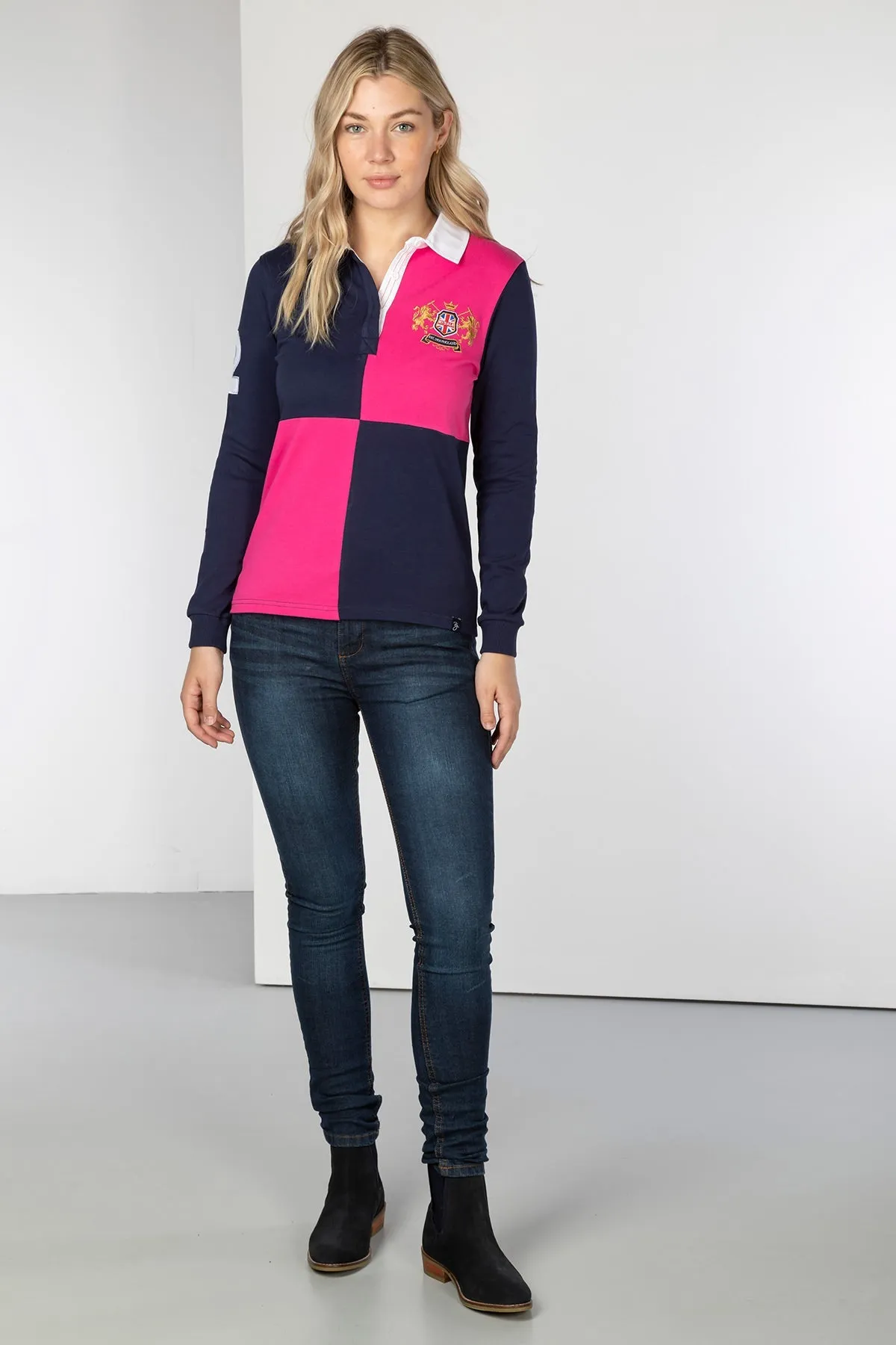 Ladies Cropton Quartered Rugby Shirt