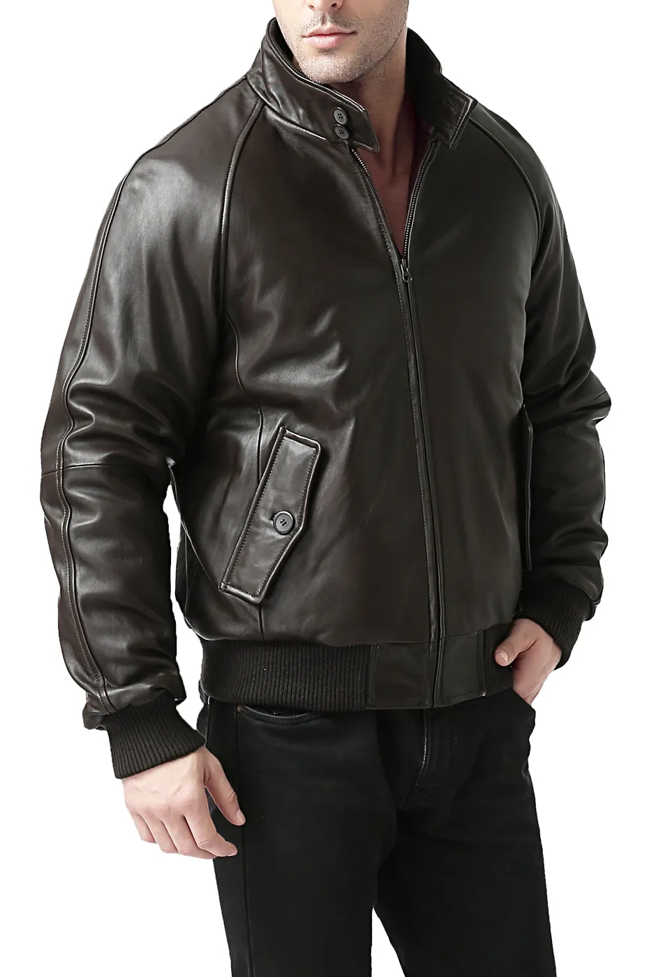 Landing Leathers Monogram Collection Men WWII Leather Bomber Jacket