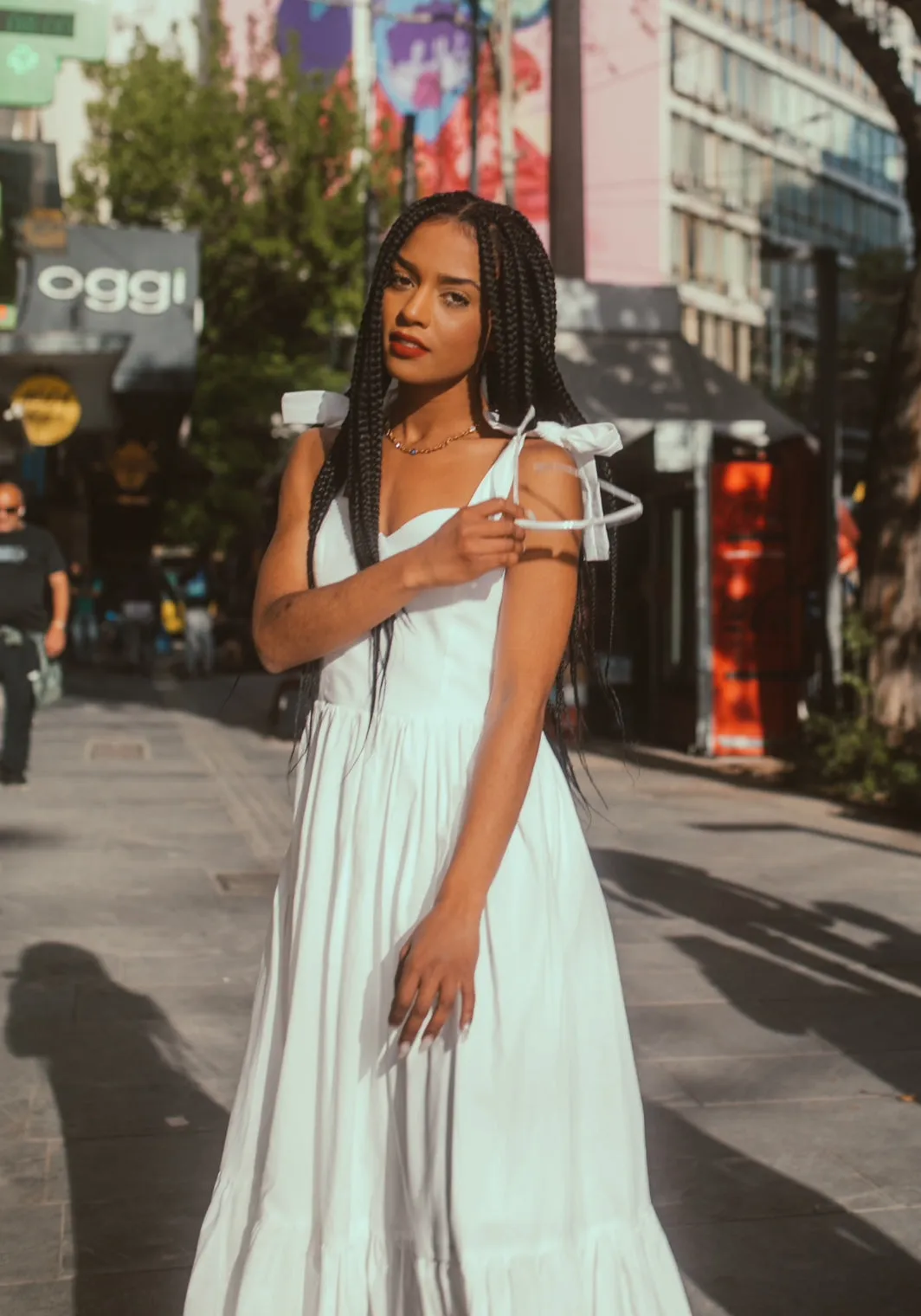 “Lily of the valley” dress in white