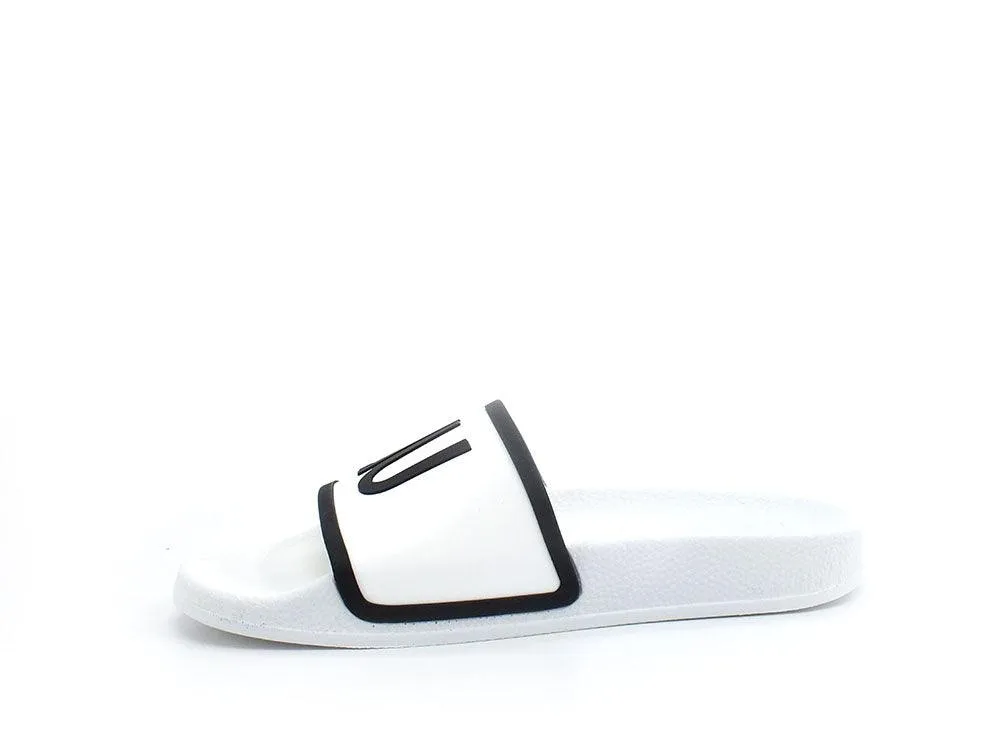 LIU JO Kos 2 Ciabatta Slipper Rubber White Black BA2169EX102