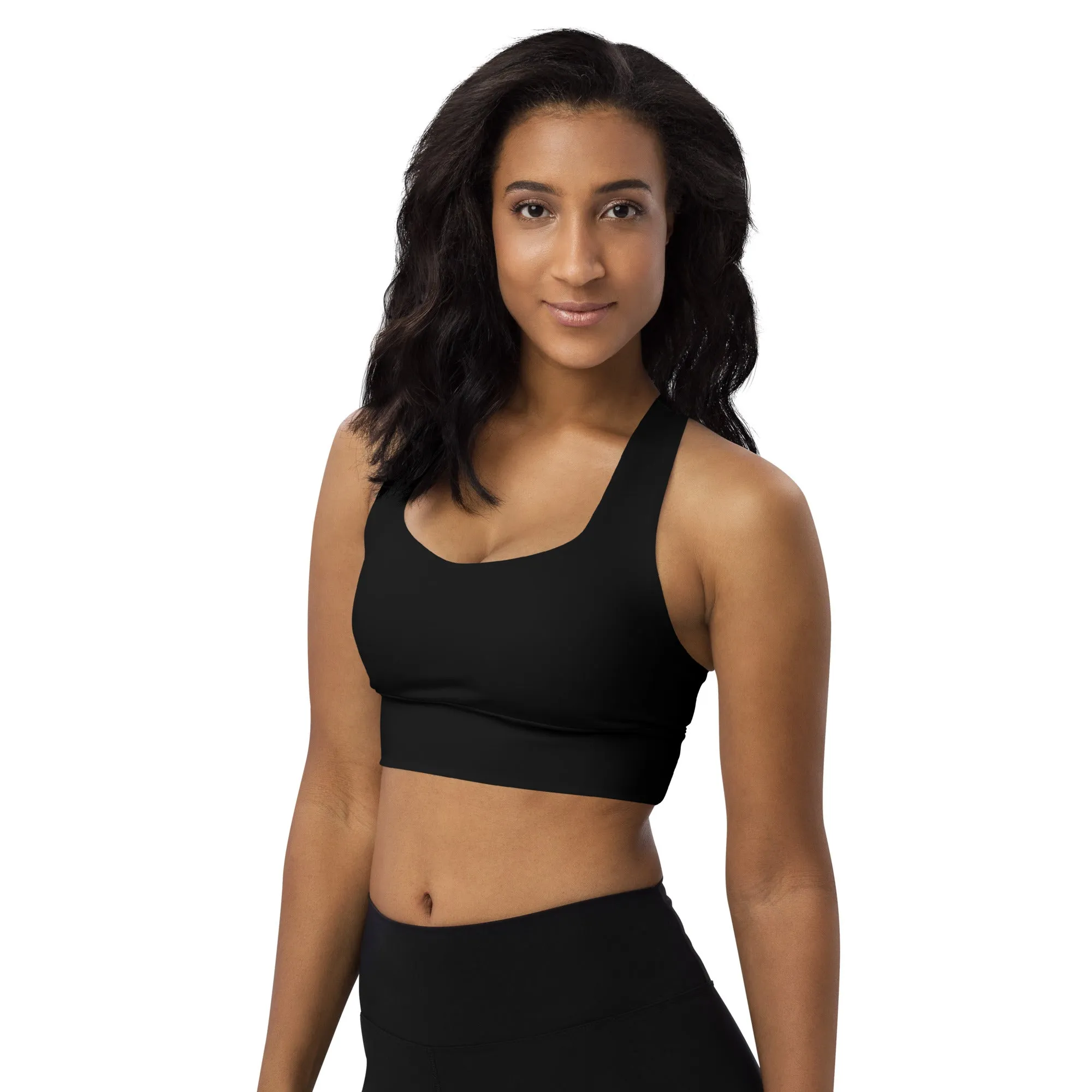 Longline sports bra Black