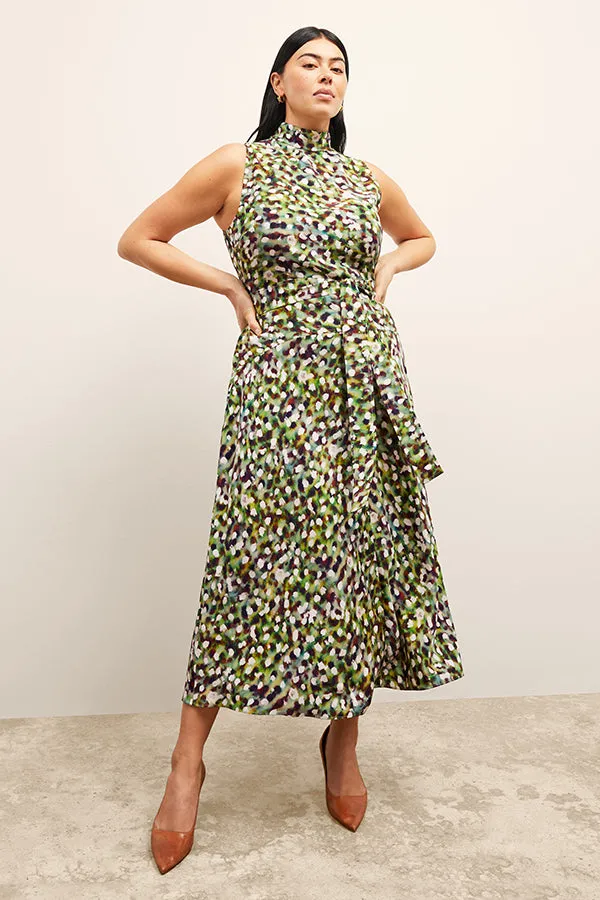 Martina Dress - Washable Silk :: Spotlight Print