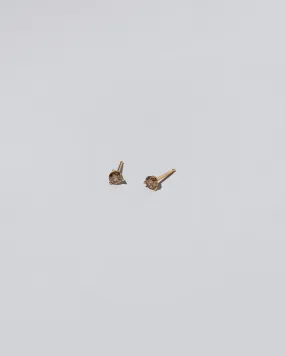 Martini Stud Earrings - Petite Cognac Diamond