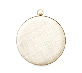 Matta Blanc Handwoven Straw Clutch