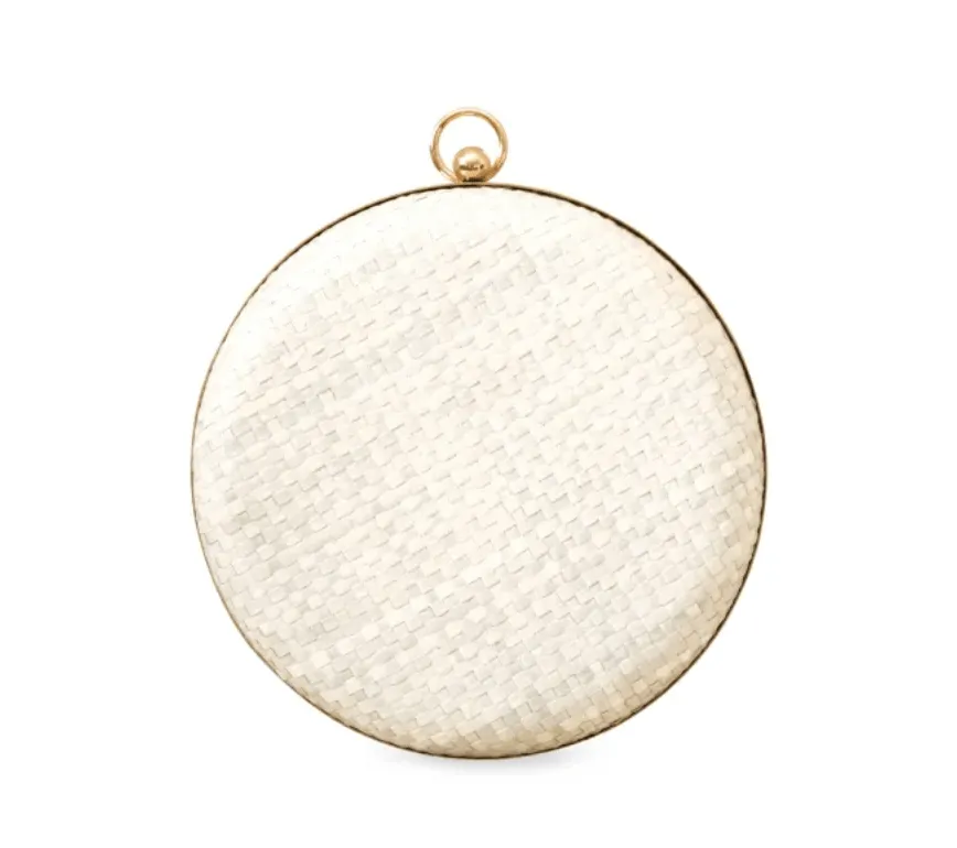 Matta Blanc Handwoven Straw Clutch